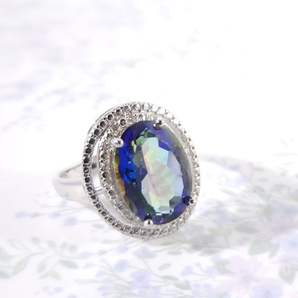Mystic Gemstone Ring 6.2 Carats Size 7 - Picture 2 of 8